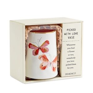 Demdaco Picked With Love Mini Butterfly Vase, 3.5"